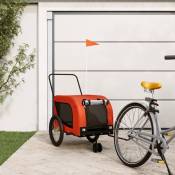 Remorque de vélo pour animaux de compagnie orange