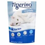 6x5L Litière Tigerino Crystals Fun bleu - pour chat