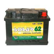 Batterie spécial clôture Solar 12V / 62Ah Lacmé