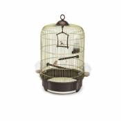Cage d'oiseaux en or et brun 33x48 cm Imac