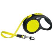 Flexi - new neon 3 m noir, jaune chien laisse avec enrouleur (20913)