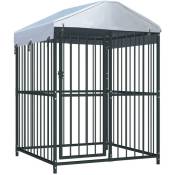Helloshop26 - Chenil extérieur cage enclos parc animaux chien extérieur avec toit pour chiens 120 x 120 x 150 cm