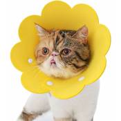 Memkey - Collier pour animaux de compagnie collier anti-léchage collier de protection collier chat élisabéthain (jaune, m)