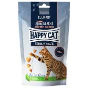 2x70g Happy Cat Culinary Crunchy Snack, saumon de l'Atlantique