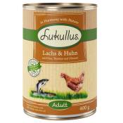 6x400g saumon poulet Lukullus - Aliment pour Chien