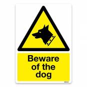 Beware of the Dog clair avertissement Autocollant Panneau