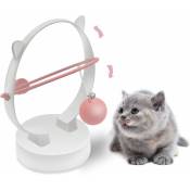 Jouets interactifs pour chats d'intérieur - Balançoire cinétique automatique - Jouets électroniques, plumes - Pour chats (rose)