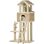 Pawhut - Arbre à chats style cosy chic griffoirs sisal