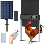 Gotrays - Porte de cage de poulet automatique, porte de cage de poulet solaire avec minuterie, capteur de lumière, écran lcd, ouvre - porte de cage