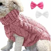 1 pièce pour animal de compagnie - Col roulé - Veste tricotée - Vêtements pour animaux de compagnie - Pull chaud - Pull d'hiver - Accessoires pour