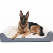 Lit orthopédique pour chien-canapé - lit pour chien - 106cm 81cm, Gris - Gris
