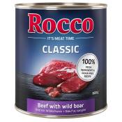 24x800g Rocco Classic Boeuf, sanglier - Pâtée pour