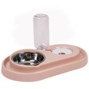 Bowl Dog Bowl Drinking Fountain Food Dish Pet Bowl Automatic Water Pink