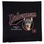 Doberman 40 x 40 cm Coussin pour chien avec housse