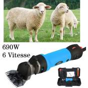 Vinteky - Ensemble de Tondeuse à Mouton Cisaillement électrique Chèvres Alpaga Animal Animaux 6 Vitesse réglable 690W 220V - Bleu