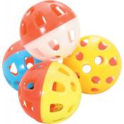 4 sphères grelot. ø 3 cm. jouet pour chat. couleur