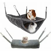 Grid Cool - Hamac pour petit animal, lit pour furet, hamac et cage tunnel pour rat, hamster, écureuil, planeur à sucre, accessoires pour cochons
