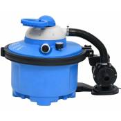 Pompe de filtration à sable Bleu et noir 385x620x432mm