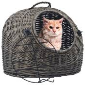 vidaXL Cage de transport pour chats Gris 60x45x45 cm