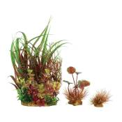Wiha n°3 plantes artificielles 3 pieces H 21 cm Plantkit décoration d'aquarium - zolux - Vert