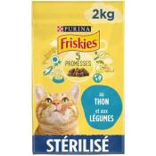 Croquettes pour chat stérilise au Thon et aux Légumes 2kg friskies Purina
