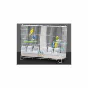 Sifree - Cage Oiseau Cage d'elevage avec système de Porte Guillotine Cage 60*26*39.5cm pour Perruches Pinsons Cockatiels Conures Inséparables Canaris