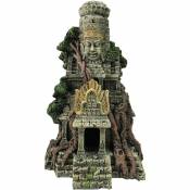 Statue de bouddha de réservoir de poisson-décoration d'aquarium ornement résine artisanat simulation temple antique ornement de réservoir de