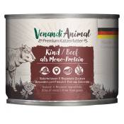24x200g Venandi Animal monoprotéine bœuf nourriture pour chat humide