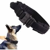 Ensoleille - 1 collier tactique pour chien, collier pour chien personnalisé, collier de dressage réglable pour chiens de taille moyenne à grande(Col