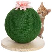 Boule à gratter pour chat Boule à gratter en forme pour animaux félins Fleur verte