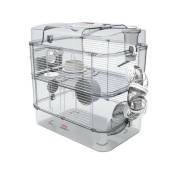 Cage sur 2 étages pour hamsters, souris et gerbilles - Rody3 duo - l 41 x p 27 x h 40,5 cm - Blanc - Zolux