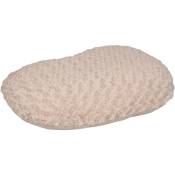 Coussin cuddly beige, ovale, polaire 60 x 42 x 8 cm