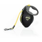 Laisse Giant l Tape 8 m black/ neon yellow Flexi GT3-210-S-NEO-12