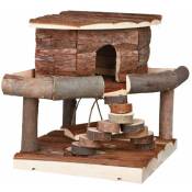 Maison ida, hamster, en bois d'écorce 19 × 20 ×