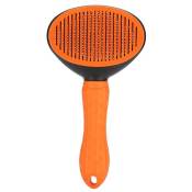 Peigne à Brosse de Chien Chat d'Épilation des Cheveux Flottants Toilettage de Fourrure de Massage -Orange