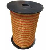 Ruban de cloture electrique - 150 m - 10 mm - 4 fils inox - orange et jaune