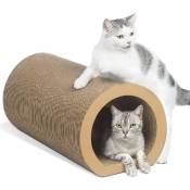 Arbre à chat pour chat, grattoir ondulé et zone de loisirs à l'herbe à chat, conception de tunnel pour gratter, se reposer et jouer, 34,53252 cm