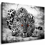 WTD toile décorative motif léopard attack s/w/100