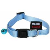 Martin Sellier - Collier chat 10-20/30 bleu bleu pastel