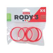 4 anneaux connecteur pour tube Rody . couleur rouge. taille ø 6 cm . pour rongeur.