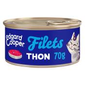 Lot Edgard & Cooper Adult Filets sans céréales 12 x 70 g pour chat - thon