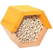 Maison à abeilles hexagonale en bois Animallparadise