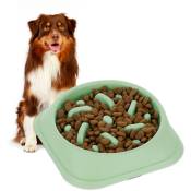 Relaxdays Gamelle anti-glouton, repas pour chiens, 500 ml, digestion lente, compatible avec lave-vaisselle, vert
