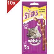 Sticks Friandises riches en poulet pour chat 3x10 - Whiskas