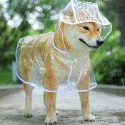 Manteau imperméable pour chien avec capuche en nylon