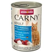 6x400g boeuf, cabillaud et racine de persil Animonda Carny - Pâtée pour chat