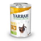 6x400g boîtes Yarrah Bio Paté poulet bio - pour chat