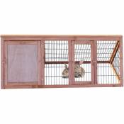 Clapier cage pour lapins 118x52x45cm - Enclos pour lapins - Maison pour lapins - Cage pour rongeurs - Maxxpet