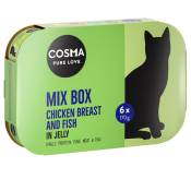 Offre découverte mixte Cosma Original en gelée pour chat - lot 4 saveurs (6 x 170 g)