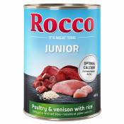 12x400g Junior volaille, gibier, riz Rocco - Nourriture